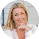 Lea Ellermeier smiling with white top and silver and gold watch