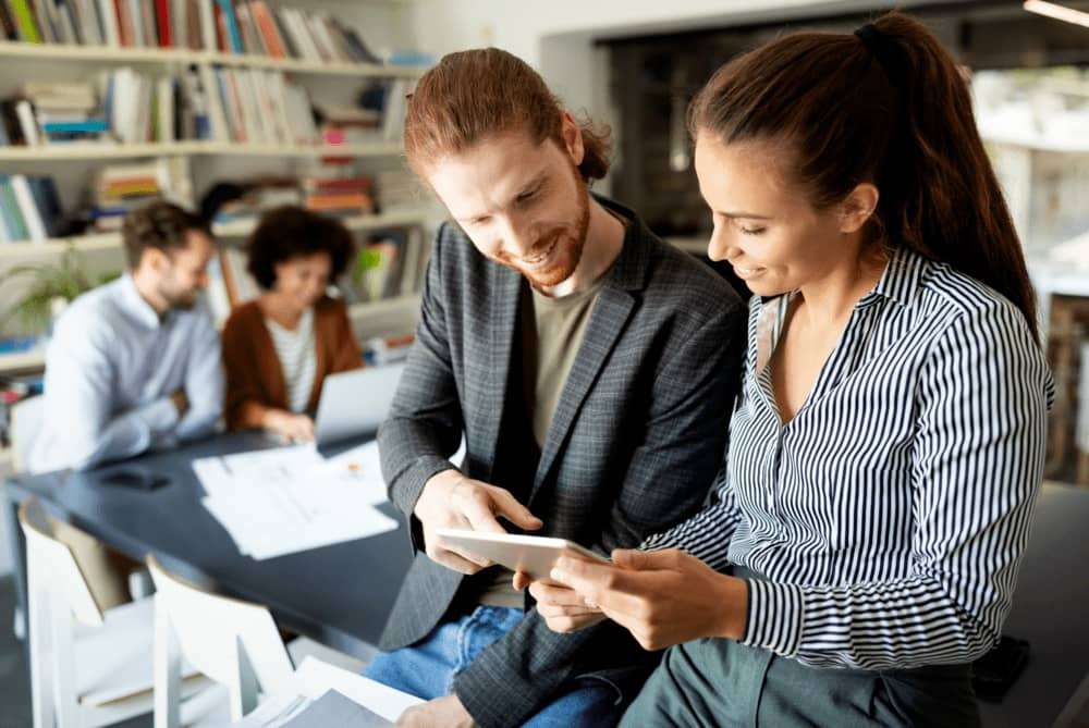 people collaborating on healthcare workplace transformation